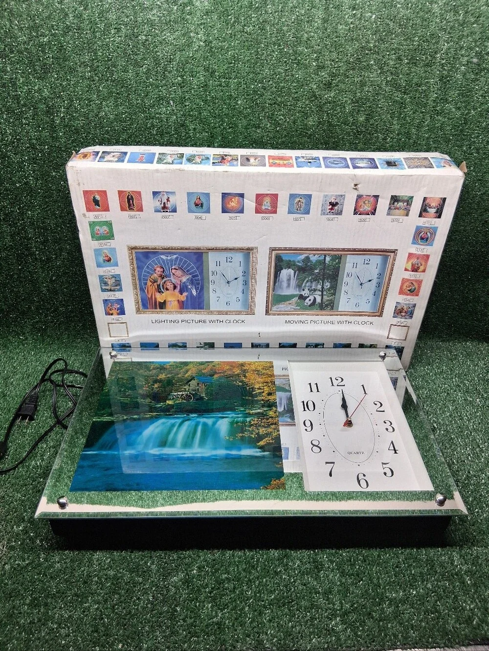 Vintage Waterfall Wall Mirror Lighted Motion 21